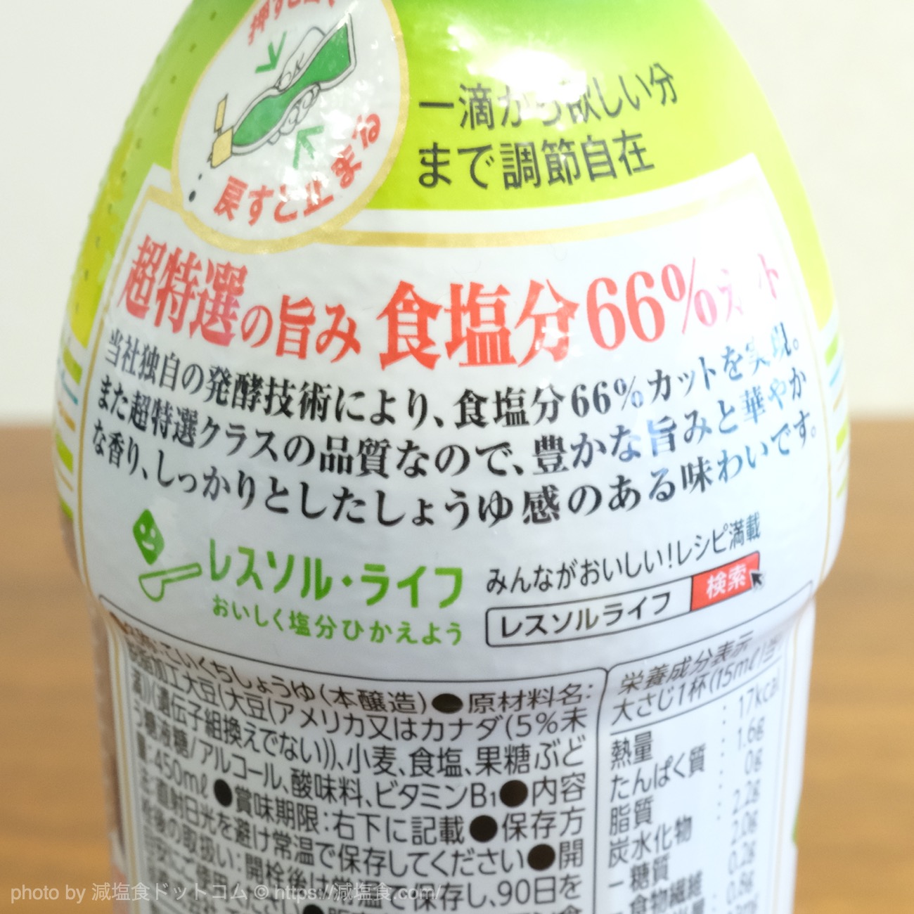 キッコーマン「食塩分66%カット超減塩しょうゆ」と「味わいリッチ減塩しょうゆ」を比較してみた